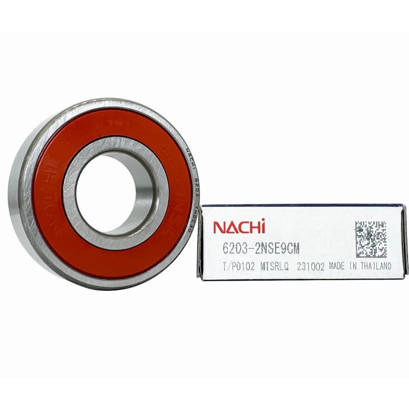 Nachi (Qty.10) 6203-2NSE9 CM NACHI Brand Rubber Seal Ball Bearing