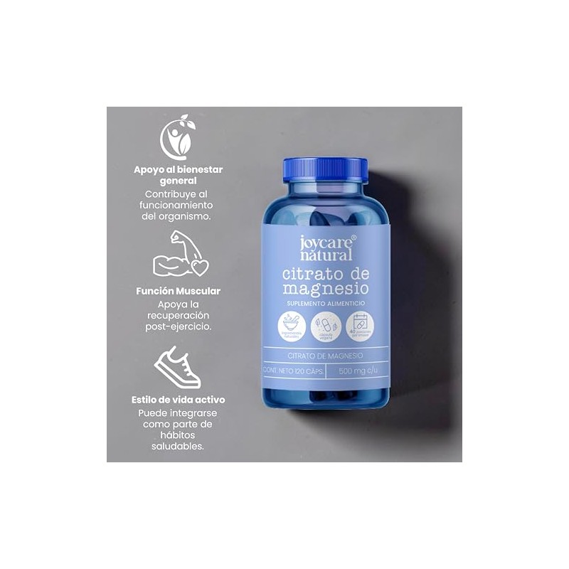 JOYCARE NATURAL Citrato de Magnesio en Cápsulas Relajación y el