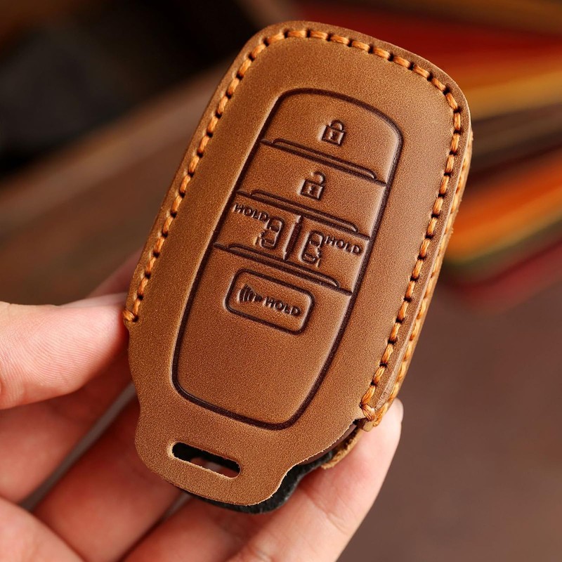 EASYANT Leather Key Fob Cover for Toyota Sienna, Key Fob