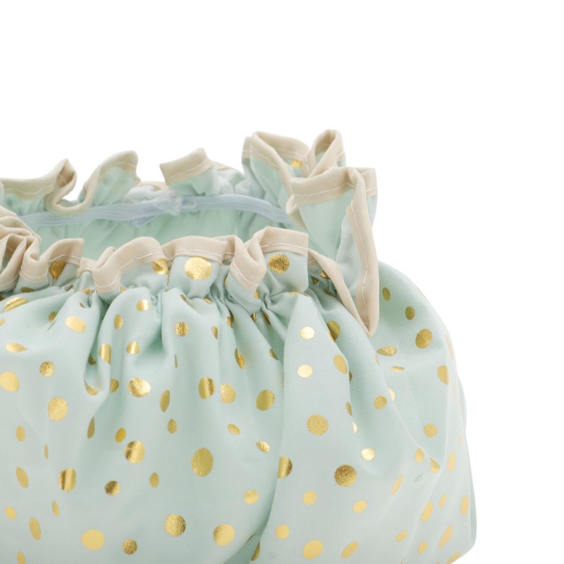 VOCOSTE Shower Cap Hair Cap Dot Double Layer Waterproof Reusable