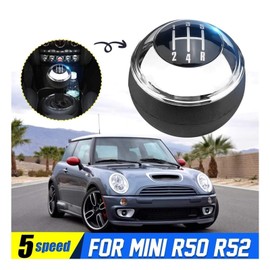 Car Replace The Gear Lever 5 Speed Car Gear Shift Knob Shifter Lever Handle Ball Chrome Manual For Mini R50 2000-2006 Cabrio R52 2002-2008