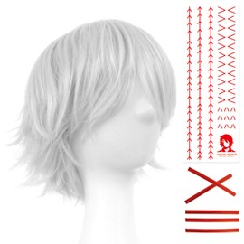 Papapanda Wig Hair Clips Tattoo Tokyo Ghoul Juzo Suzuya Juuzou