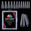 EBANKU 120 Pieces Clear Dual Nail System Mould Acrylic Coffin