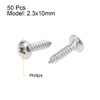 sourcing map 2.3x10mm Self Tapping Screws Phillips Pan Head with
