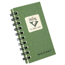 Write it Down series by Journals Unlimited, Guided Journal, Golfing, The Golfer's Journal, Mini-Size 3”x5.5”, Green Hard Cover, Made in USA