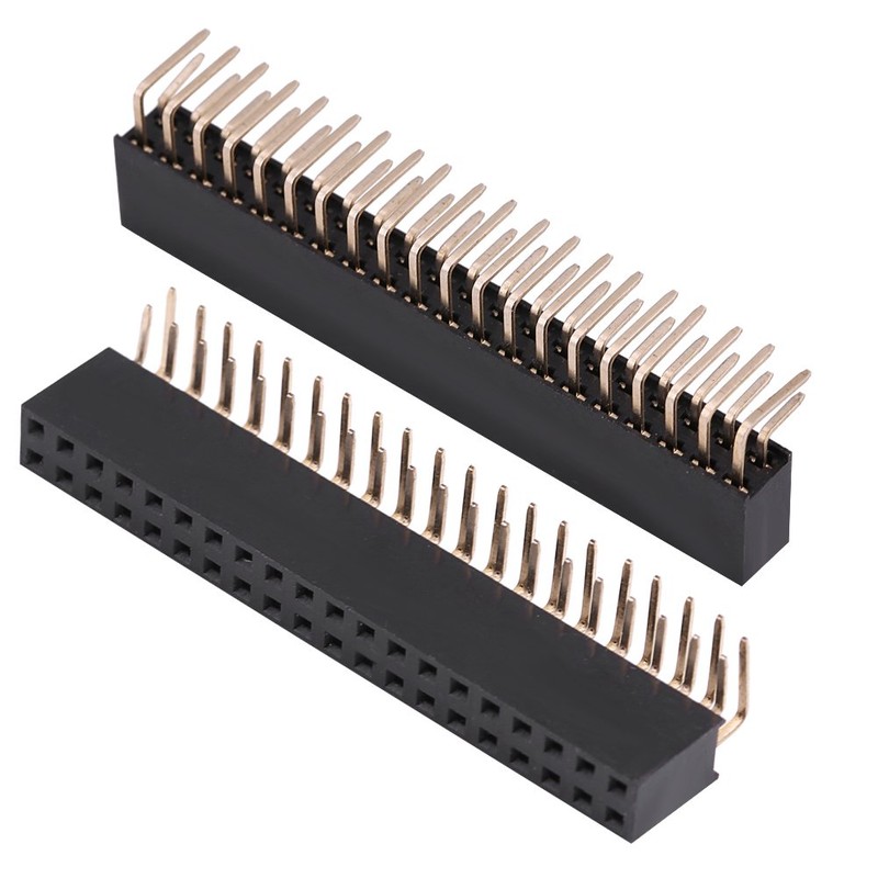 3 Female Pin Header, 2.54mm 2 Row 40 Pin PCB
