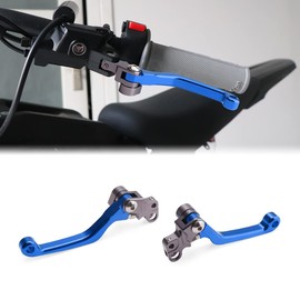 URLWALL Dirt Bike Clutch Lever, Adjustable Pivot Brake Lever for Sur Ron Light Bee Segway X260 X160, 6061 Billet Folding Left & Right Hand Lever Set for Sur Ron Parts (Blue)