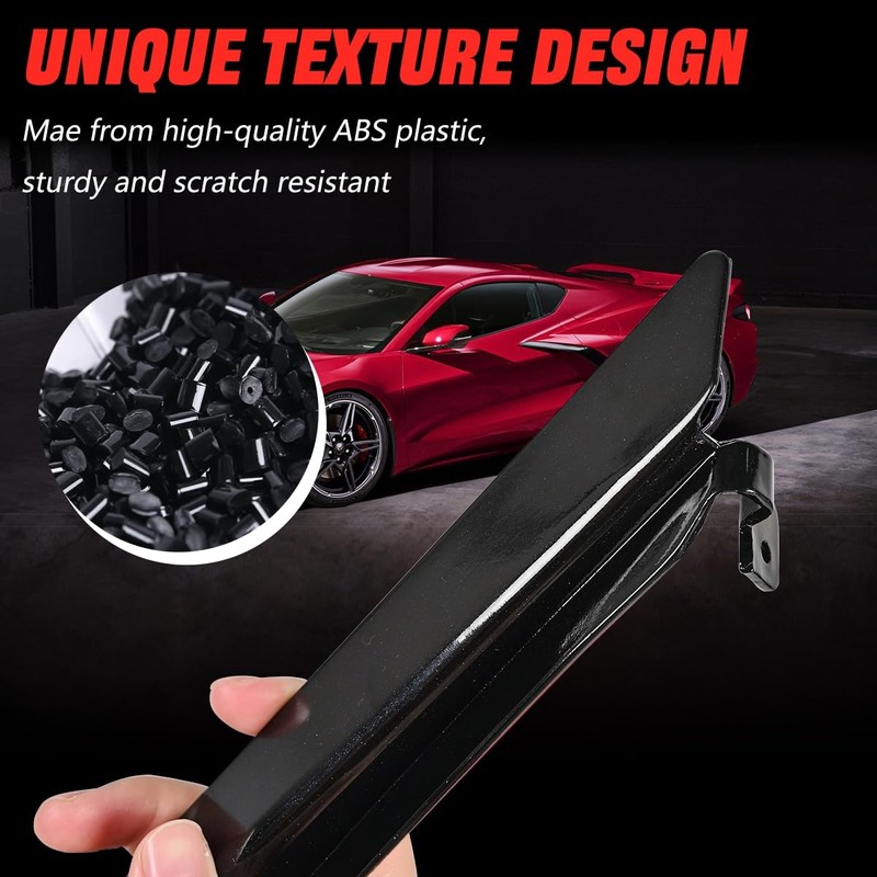 BILLFARO Front Bumper Side Canards,ABS Plastic Front Splitter Fin Body
