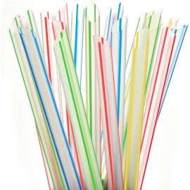 Buddha Bubbles Boba LLC 50 Individually Wrapped Jumbo Fat Clear Straws Bubble Tea Boba Smoothie Drink