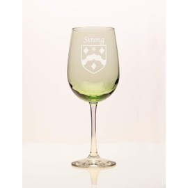 Strong Irish Coat of Arms Green Wine Glass
