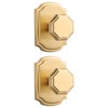 SORWDUERM 2 Pack Dummy Gold Door Knobs Interior Satin Brass
