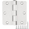 18 Pack Satin Nickel 3.5 Inch x 3.5" 1/4" Radius