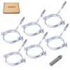 SKIR'CO Pack of 6 Pipe Brackets for Diameter 60-64 mm