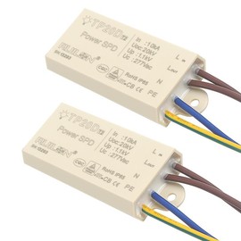 GBAYSA 2Pcs Surge Protective Device, Power Surge Protector for Surge Protection, Low Voltage Surge Arrester for Indoor and Outdoor Lighting(110-277 VAC)