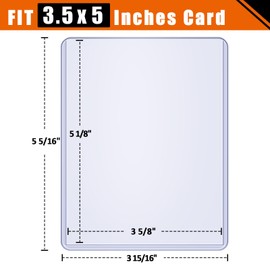 3.5x5 Inches Oversize Card Topload Holders – 12 Pack, Premium Top Loaders for MTG Planechase Cards, Clear Rigid Top Loader Protectors