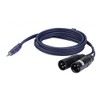 Stereo 3,5mm jack->2x XLR-M 1, 5mtr