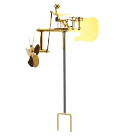 Lyreh Handmade Metal Drummer Windmill, Drummer Windmill Garden Decoration Percussionist Music Beat Drums with The Wind Statues for Yard Lawn Garden Outdoor Patio Decor