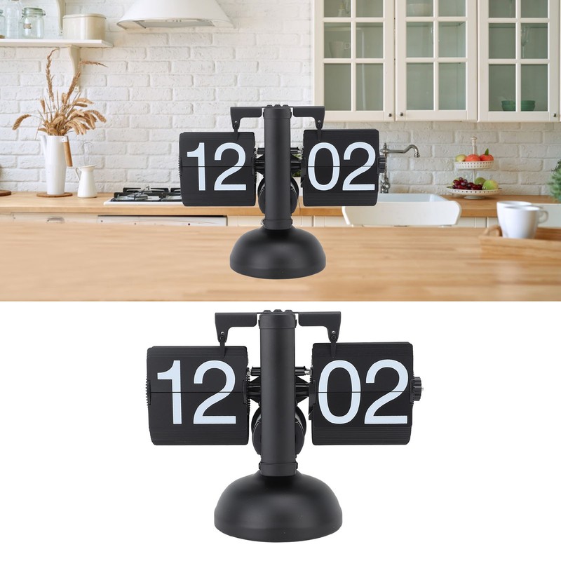 Flip Clock Large Number Battery Powered 304 Stainless Steel Tabletop
