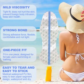 Panti Liner for Swim,PU Clear Protective Hygienic Liners - Private Swimming Sticker, Portable Swimwear Sticker for Beach, Spa, Protection