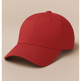 FASHIENT Unisex Classic Baseball Cap - Adjustable Cotton Hat for Men & Women, Lightweight & Breathable Free Size Red
