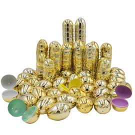The Dreidel Company Golden Easter Eggs Metallic Gold, Goodie Basket Prize, Eggs are Hinged, 2.38" Inch (720-Pack)