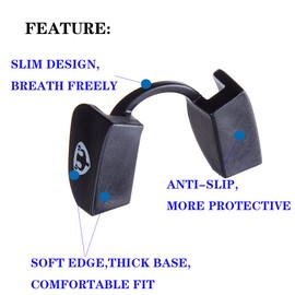 Powerlifting Mouth Guard for All Strength Training Sports, Sports Mouth Guard for Fitness and Weightlifting (Pack of 2, Black)