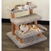 Solid Wood Stairs for Cats and Dogs, Gray Speckled
