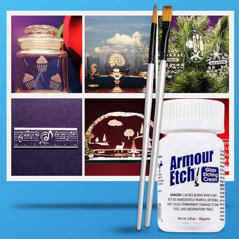 Armour Etch Glass Etching Cream - Starter 2.8oz Size -