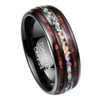 TUNGSTORY Black Tungsten Carbide Engagement Ring for Men 8mm Hawaiian