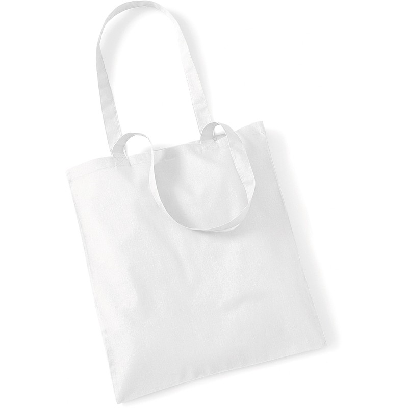 Westford Mill Unisex's WM101WHIT Wm101 Promo Bag for Life-White One