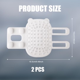 lasuroa 2pcs Self Cleaning Cat Brush, 2-in-1 Tickling Comb Pet Brush Pet Tickling Artifact Cat Grooming Shedding Brush Cat Corner Scartcher for Short/Long Hair Cats (White), 6.49x3.94 Inch