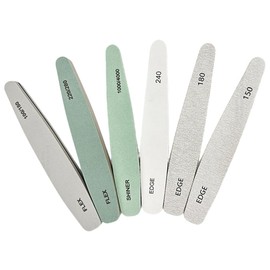 Nail File, 150/180/240/1000/4000 Grit, EVC Material, For Gel Nails, Set of 6