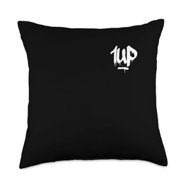 1UP Logo Graffiti Dripping Marker Throw Pillow