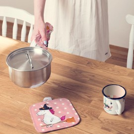 Mr. & Mrs. Panda Set of 2 Pot Holders Unicorn Witch – Gift, Pegasus, Women, Trivet Set, Tea, Life, Wife, Oven Glove, Pot Holder Set, Unicorn, Unicorns