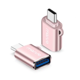 MOSISO USB C to USB Adapter 2 Pack,USB Type-C to USB Connector,Thunderbolt 3 to USB 3.0 Converter OTG Compatible with MacBook Pro 2024-2016/Air 2024-2018/Laptop/Tablet/More Type-C Devices, Rose Gold
