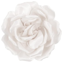 Rose Flower Brooches and Pins for Women Elegant Flower Pins | Flower Hair Clips for Women | Flower Brooches for Women Dress | Hair Accessories for Women | Rose Brooch Pin Hat Pins | White