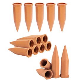 vensovo Terracotta Self Watering Spikes - 16 Pcs Potted Plant Watering Devices Vacation Self-Watering Stakes for Outdoor, Indoor Plants, Wine Bottle