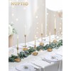 NUPTIO Taper Candle Holders for Wedding: 6 PCS Gold Matte