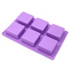 X-Haibei Small 6-Cavity Basic Plain Square Lotion Bar Soap Silicone