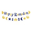 Ramadan Blue-Gold Party-Decorations Wall-Window Banners - 2pcs Islamic Bakra Eid
