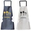 QuQuRuan Kitchen Apron with Hand Wipe Aprons for Women with