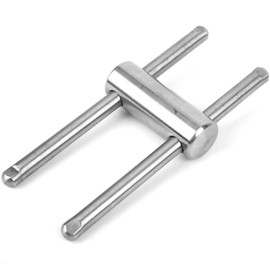 equlup Cue Tip Press Tool, Stainless Steel Billiard Cue Tip Presser Shaper Snooker Stick Tip Compressor for 14mm Round Snooker Cue Stick