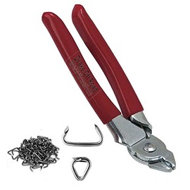 WATERCARBON tools113 45-Degree Elbow Professional Hog Ring Upholstery Installation Kit Pliers 100 Hog Ring