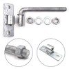 (4 Pack) 6'' J-Bolt Post Hinge, Heavy Duty Galvanized Gate