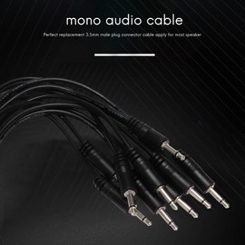 10Pcs Replacement Male Plug to Bare Wire Open End 2 Pole Mono 1/8inch 3.5mm Plug Jack Connector Audio Cable Repair