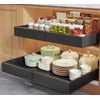 Seinloes 2 Pack Pull Out Cabinet Organizers 21"Deep with Raising