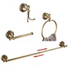BATHSIR Antique Brass Towel Bar Set, Adjustable Bathroom Accessories Include