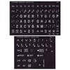 Large Print-Braille Keyboard Labels- White on Blk