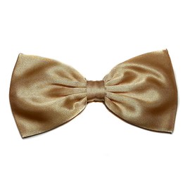 Satin Solid Color Hair Bow Collection (Butter Yellow, Alligator Clip)