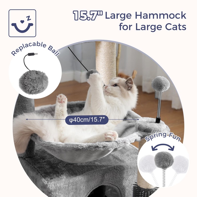 Pawfessor Cat Tree 32 Inches Small Cat Tower with Large